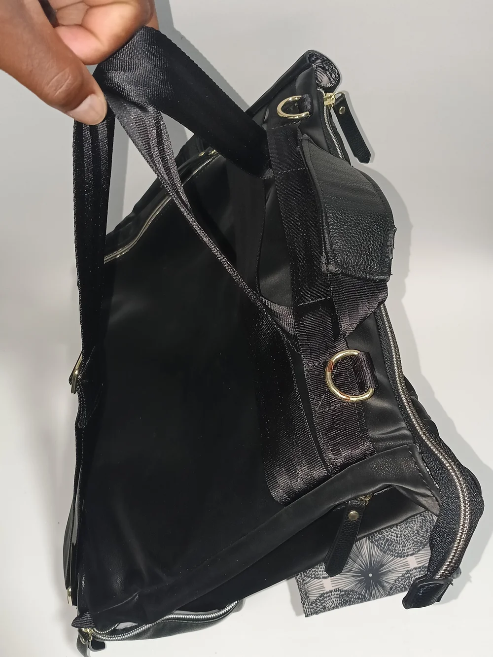 Petunia Pickle Bottom Black Convertible Diaper Bag Backpack Pre Owned Very Good
